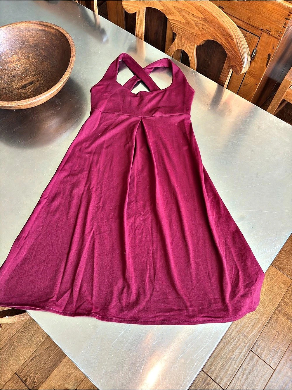 Susana Monaco Cross-Back Dress • burgundy • small